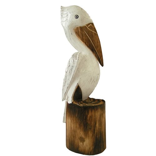 Approximately 24 Tall Hand Distressed White Finish Cohasset Gifts Carving Pickford Solid Wooden Pelican Approximately 24 Tall Hand Distressed White Finish Cohasset Gifts Carving Pickford Solid Wooden Pelican